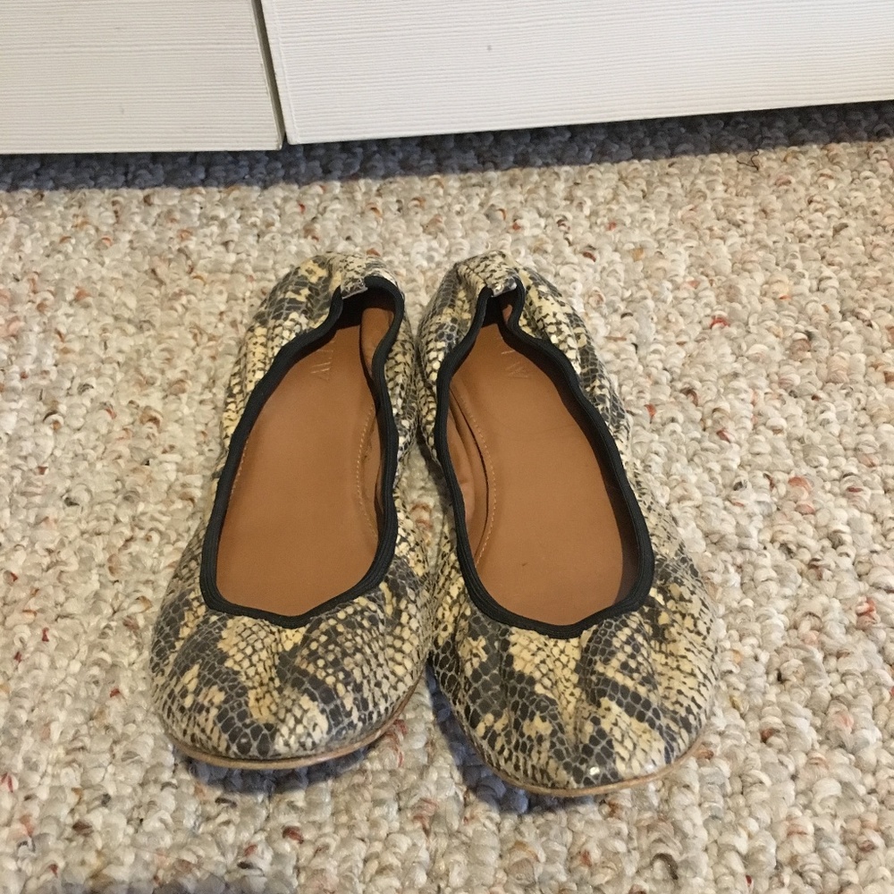 JCrew SnakeSkin Ballet Flats Size 7.5